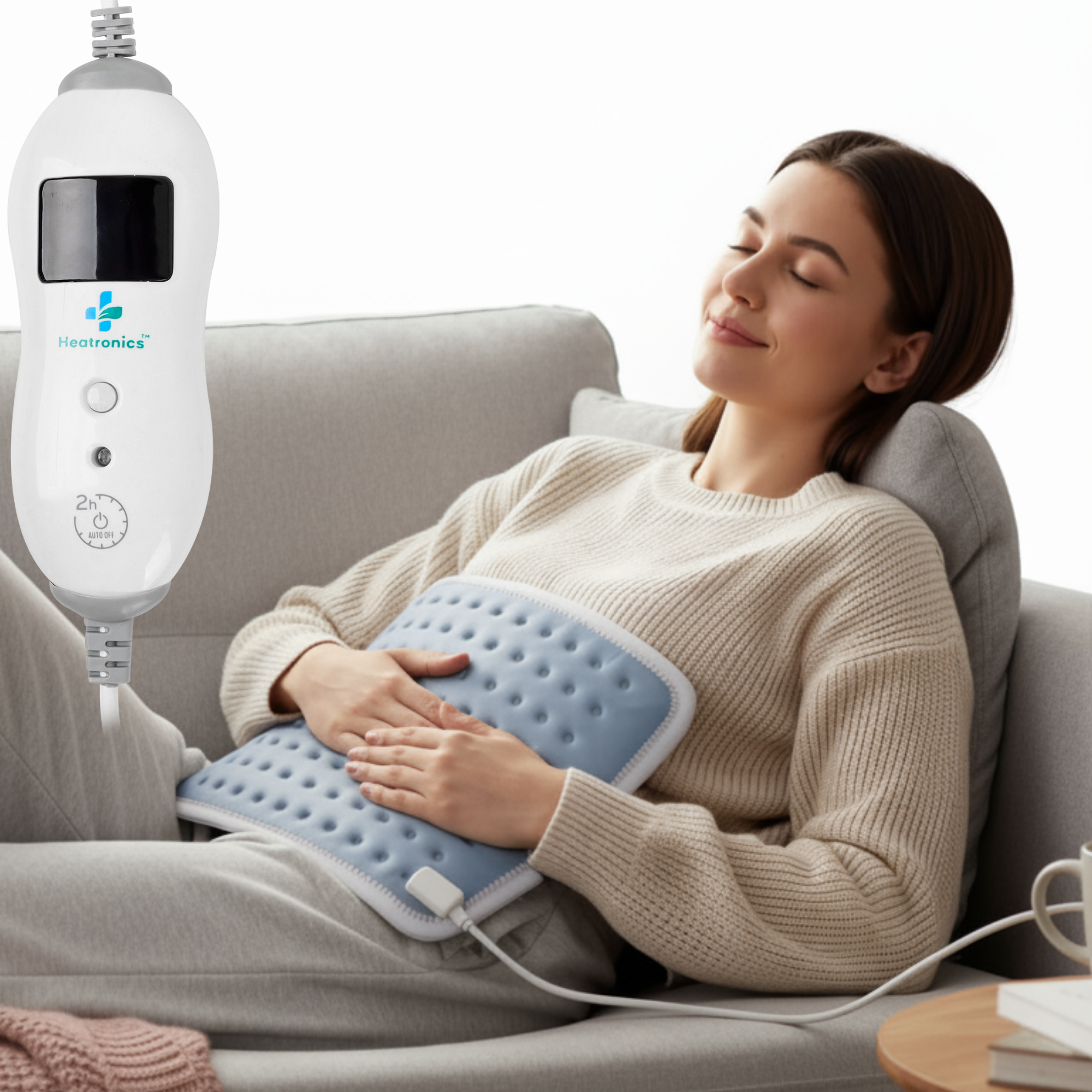 Heatronics digital heating pad for period cramps and back pain – regular size