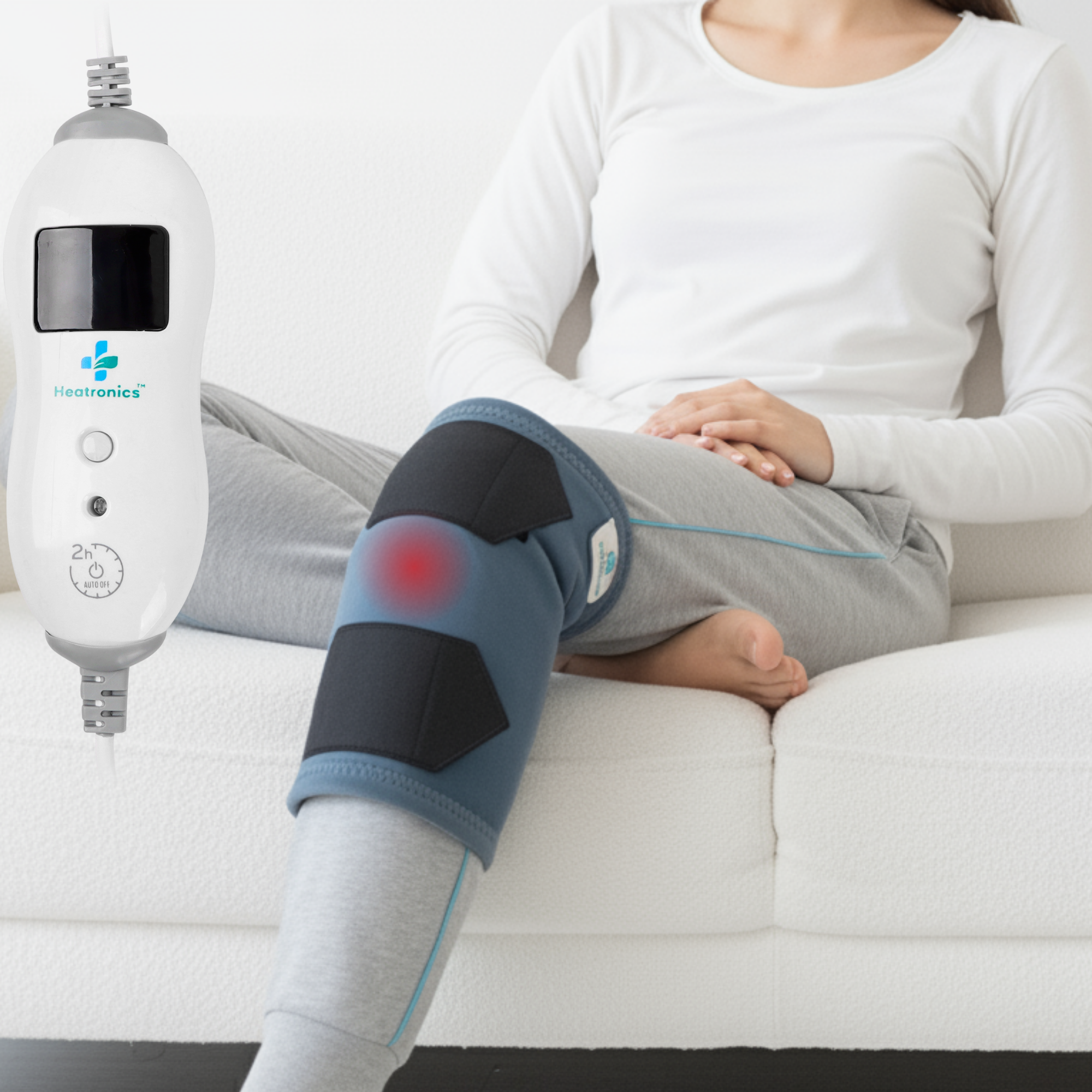 Heatronics digital knee heating pad with temperature control for joint pain
