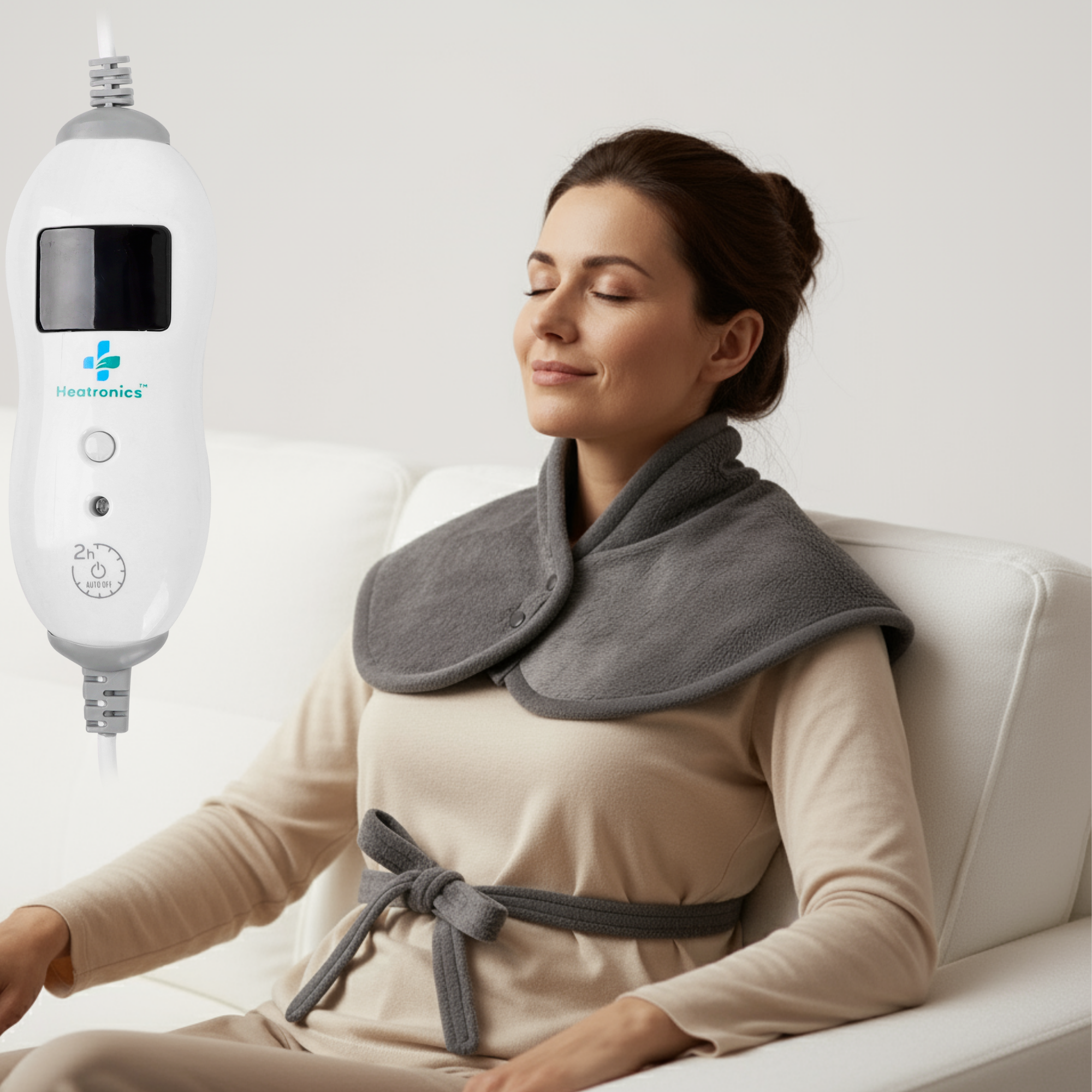 Cervical Heating Pad for Stiff Neck & Frozen Shoulder – Digital by Heatronics