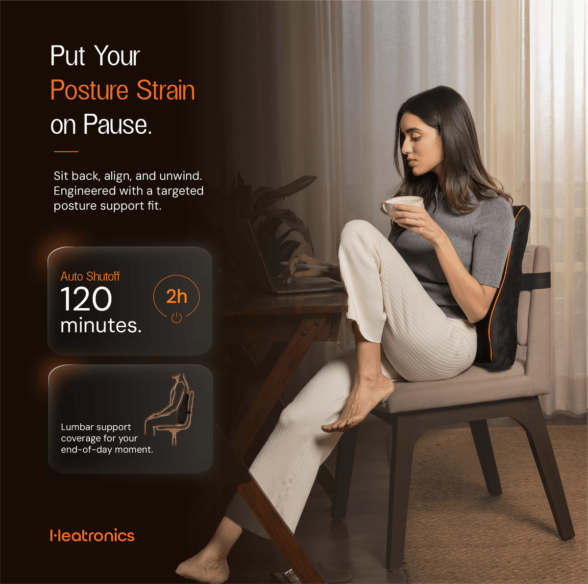 Heatronics hCore Rest heated backrest for office chair (image 3)