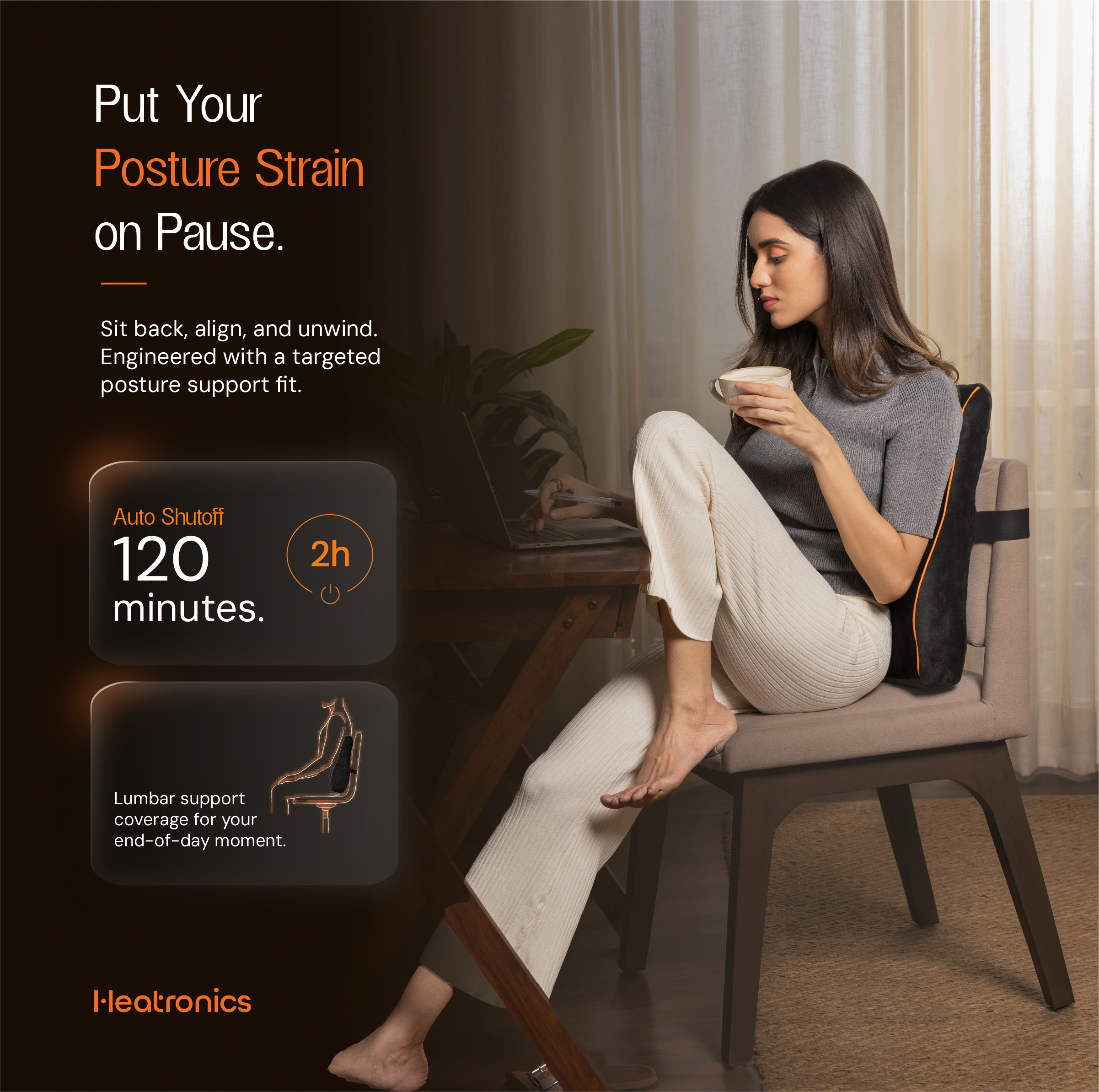 Heatronics hCore Rest heated backrest for office chair (image 3)