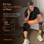 hCore knee heating pad with wrap-around design for the knee joint