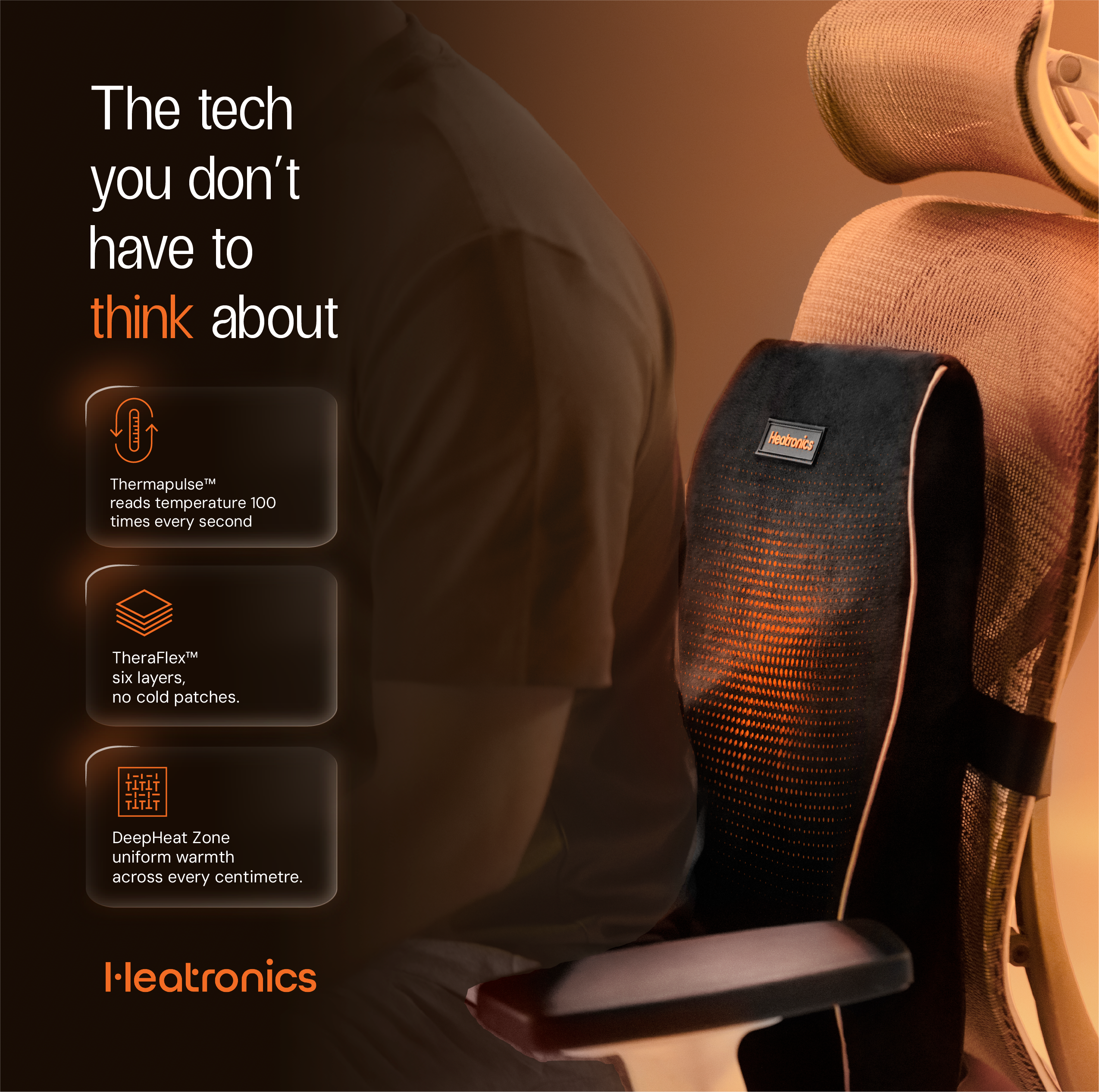 Heatronics hCore Rest heated backrest for office chair (image 5)