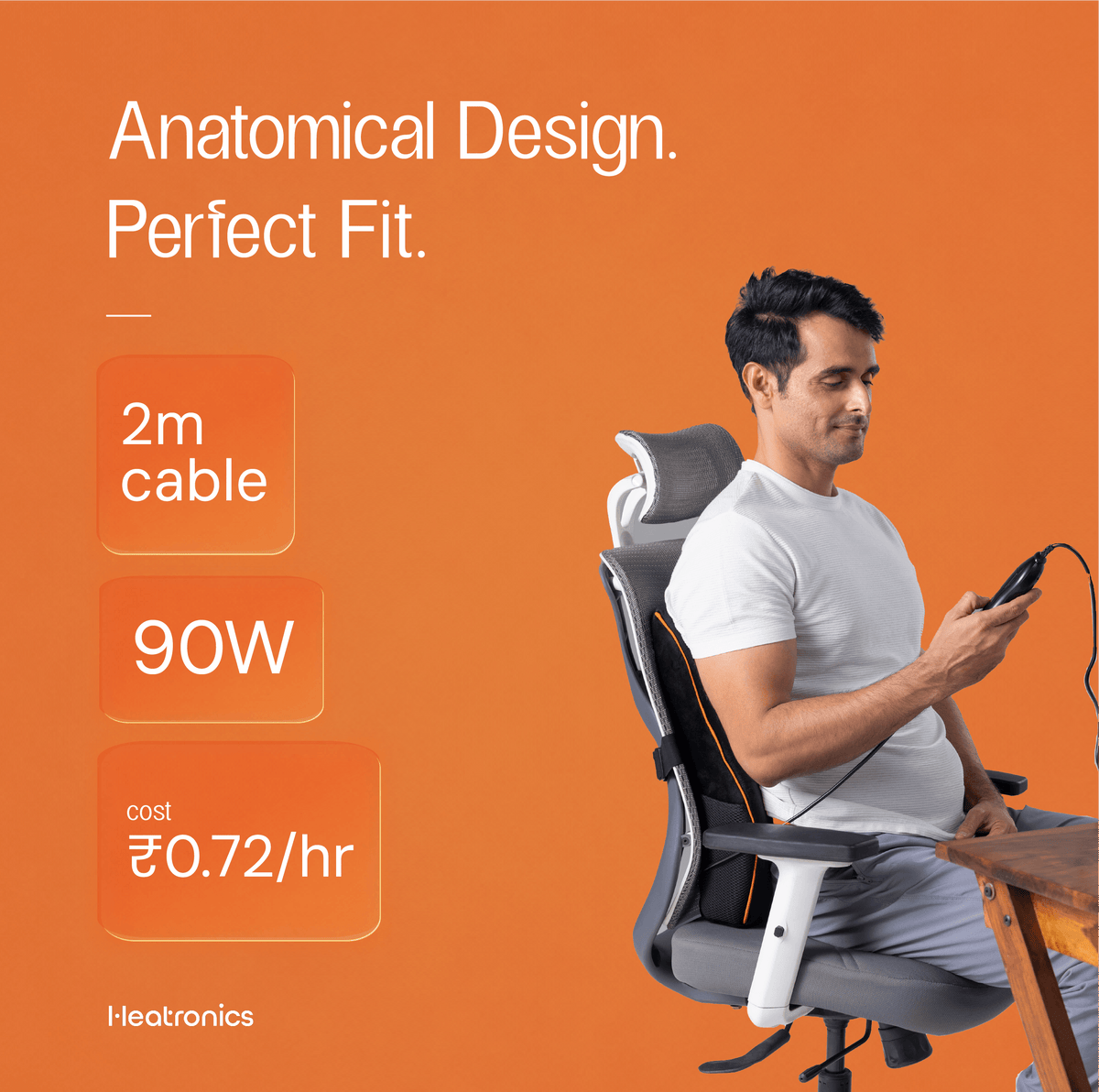Heatronics hCore Rest heated backrest for office chair (image 6)