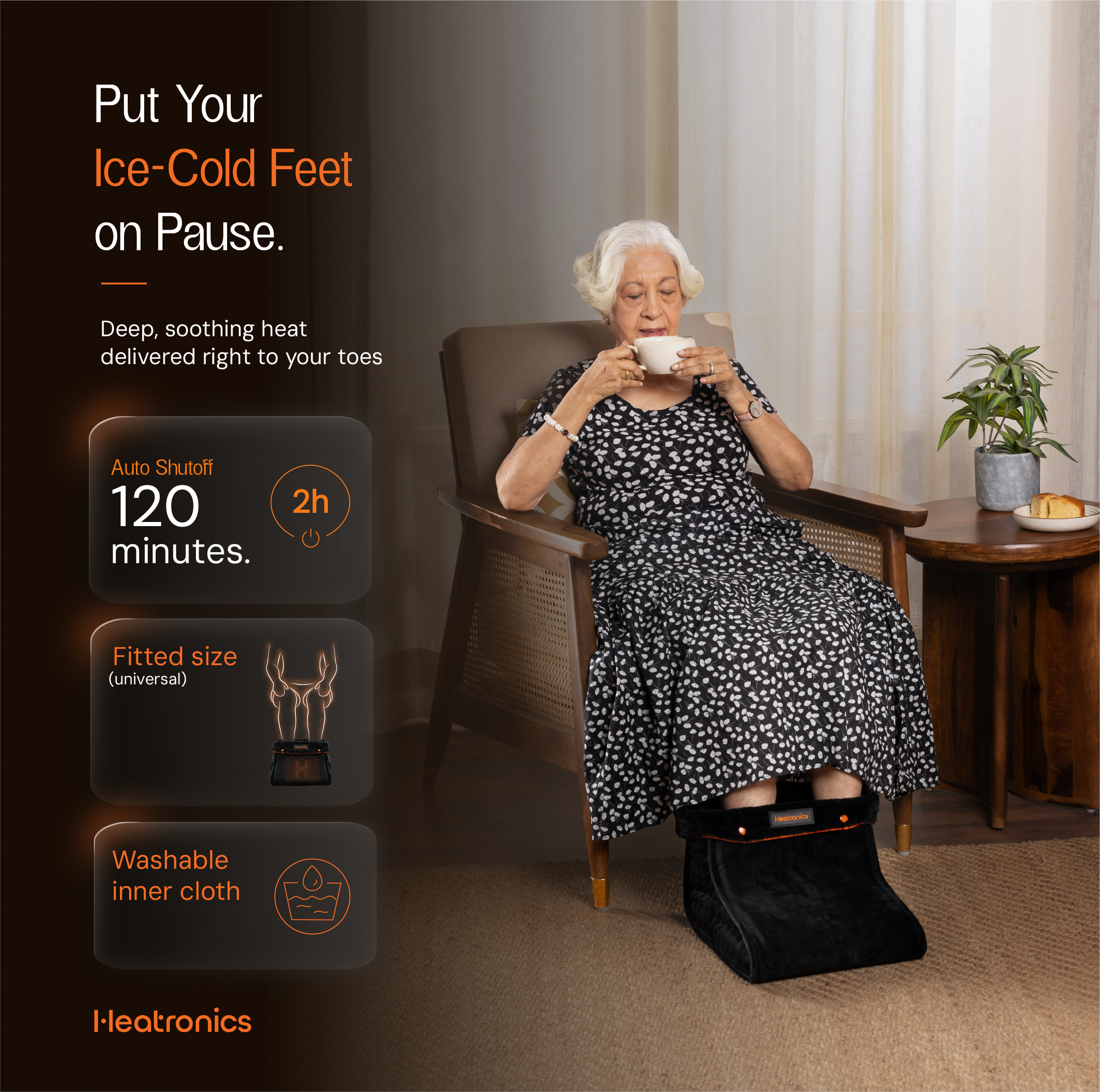 Heatronics hCore foot warmer for cold feet and neuropathy (image 3)