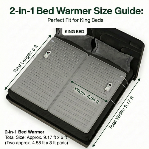 Heatronics double bed warmer for couples – analog electric blanket (image 2)