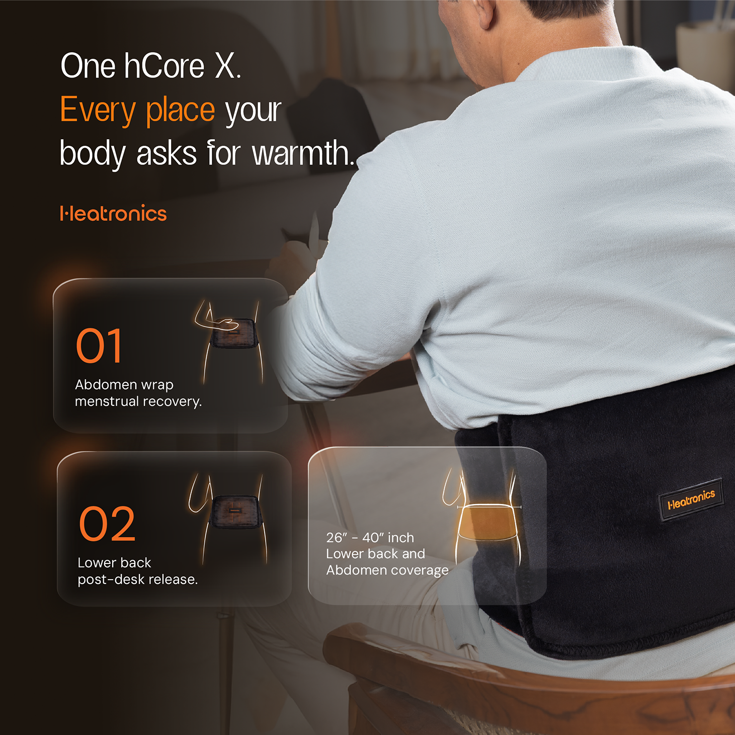 Heating Pad for Period Pain & Menstrual Cramps | hCore X