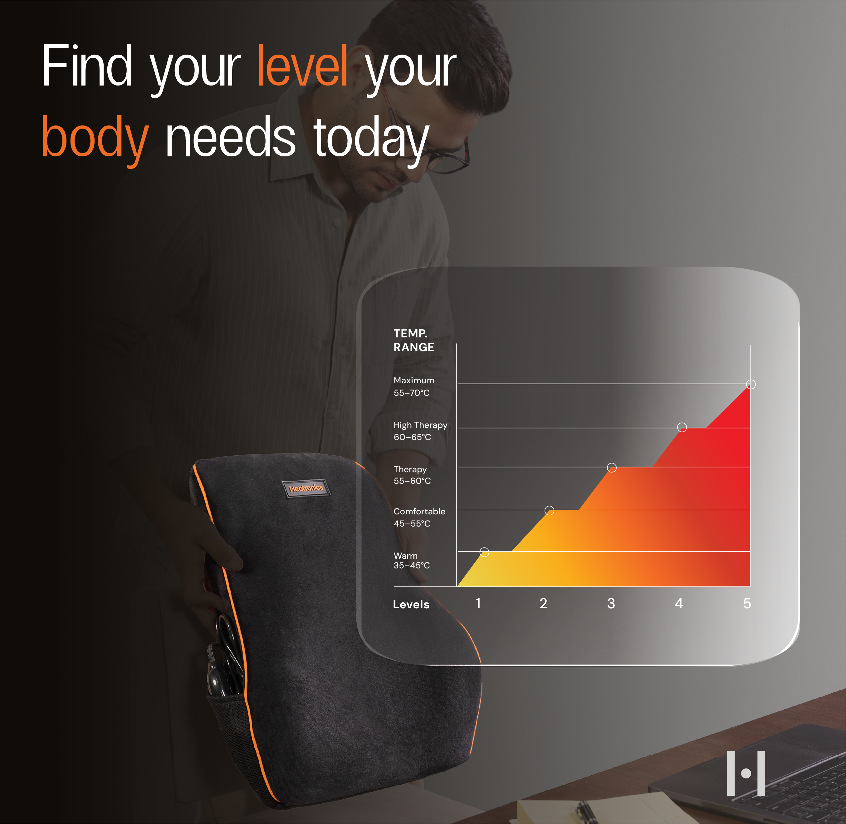 Heated Backrest for Office Chair & Back Pain | hCore Rest